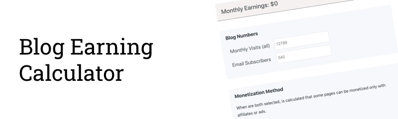 Blog Earning Calculator